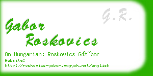 gabor roskovics business card